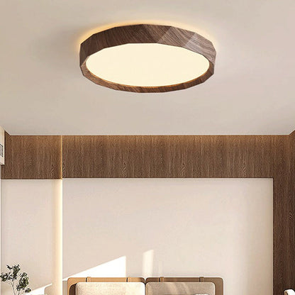 Contemporary Retro Round Diamond Border Iron Acrylic LED Flush Mount Ceiling Light For Bedroom