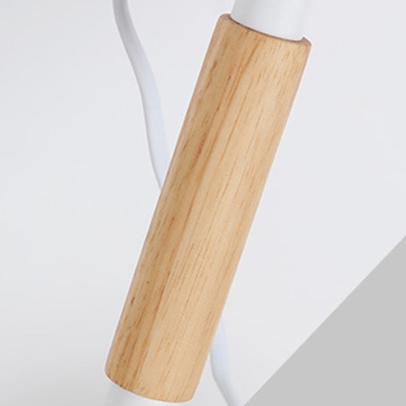 Modern Minimalist Cylinder Wood Hardware 1-Light Study Table Lamp For Bedroom
