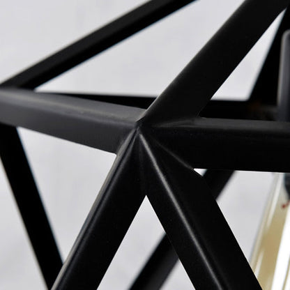 Contemporary Industrial Polygonal Diamond Iron Frame 1-Light Pendant Light For Living Room
