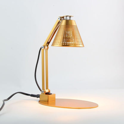 Modern Minimalist Romantic Collapsible Cylinder Striped Iron Glass Shade 1-Light Aroma Melting Wax Table Lamp For Bedroom