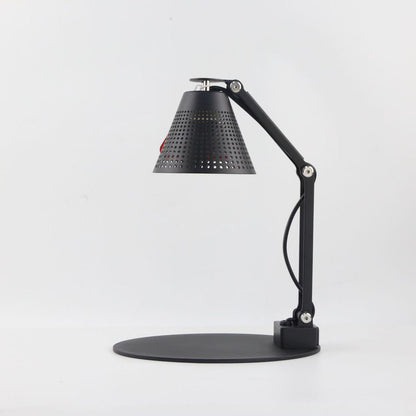 Modern Minimalist Romantic Collapsible Cylinder Striped Iron Glass Shade 1-Light Aroma Melting Wax Table Lamp For Bedroom