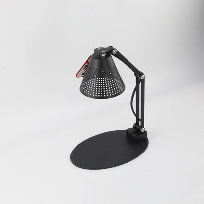 Modern Minimalist Romantic Collapsible Cylinder Striped Iron Glass Shade 1-Light Aroma Melting Wax Table Lamp For Bedroom