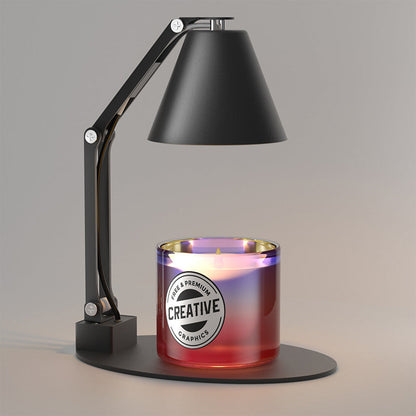 Modern Minimalist Romantic Collapsible Cylinder Striped Iron Glass Shade 1-Light Aroma Melting Wax Table Lamp For Bedroom