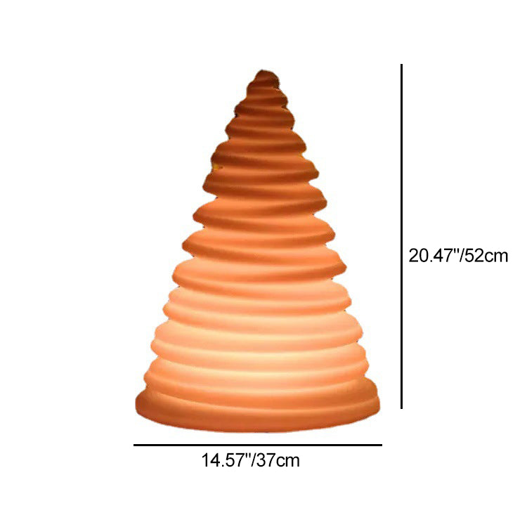 Modern Art Deco Rechargeable Christmas Tree Shape Plastic LED Outdoor Light For Garden