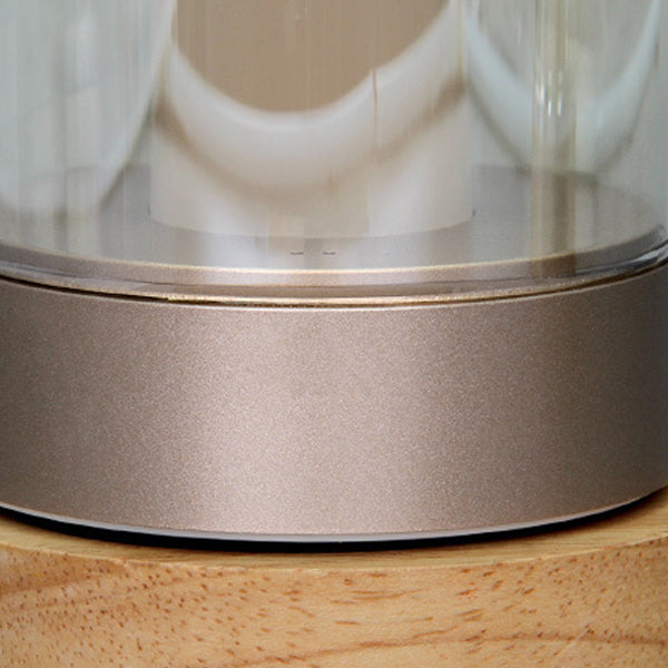 Modern Art Deco Sensible Cylinder Candlestick Glass ABS LED Table Lamp For Living Room