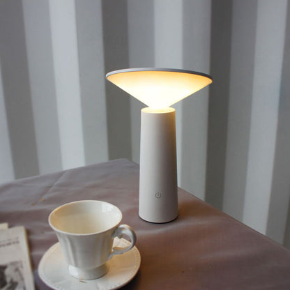 Modern Minimalist Eye Protection Cylinder Cone ABS LED Table Lamp For Bedroom
