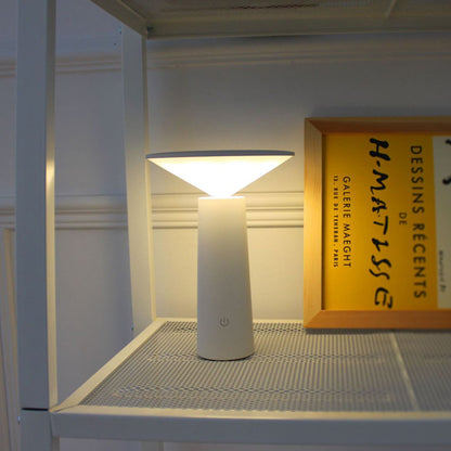 Modern Minimalist Eye Protection Cylinder Cone ABS LED Table Lamp For Bedroom