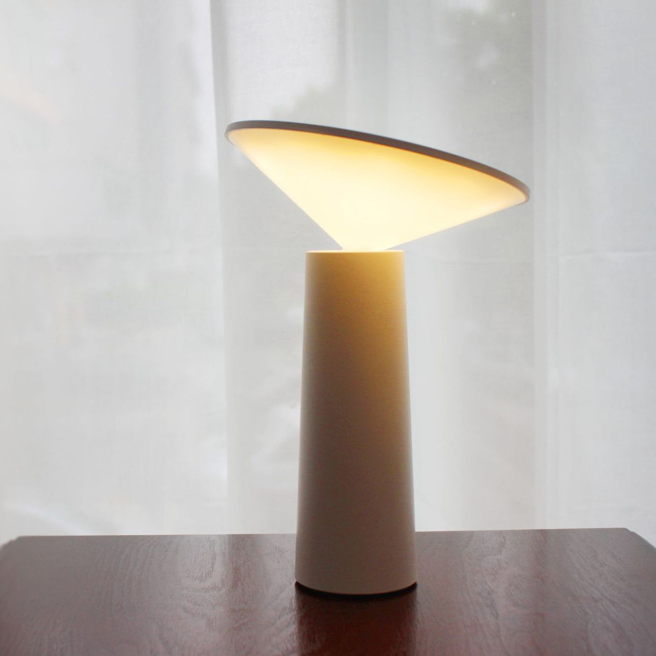 Modern Minimalist Eye Protection Cylinder Cone ABS LED Table Lamp For Bedroom