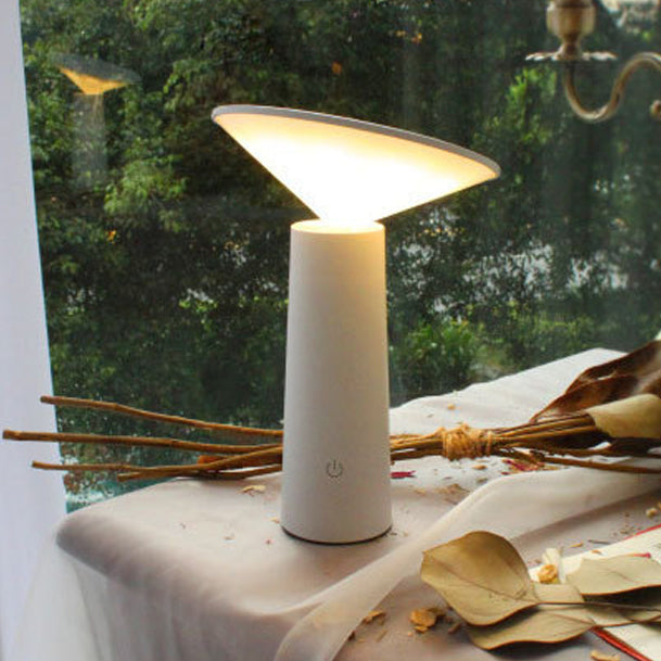 Modern Minimalist Eye Protection Cylinder Cone ABS LED Table Lamp For Bedroom