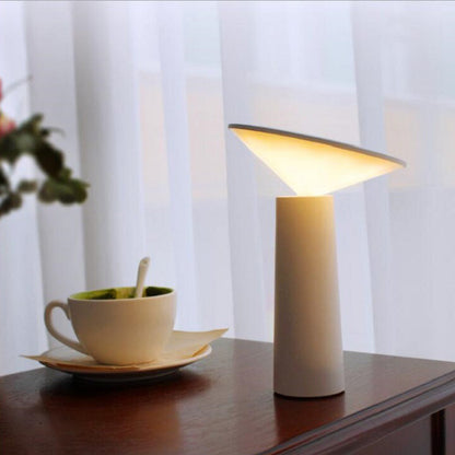 Modern Minimalist Eye Protection Cylinder Cone ABS LED Table Lamp For Bedroom