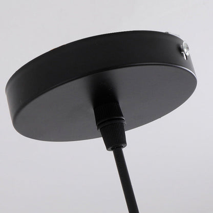 Contemporary Industrial Round Pot Lid Shape Iron 1-Light Pendant Light For Living Room