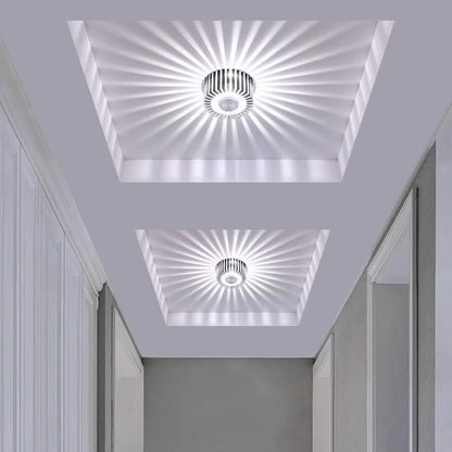 Contemporary Simplicity Aluminum Round LED Flush Mount Ceiling Light For Hallway Or Entryway