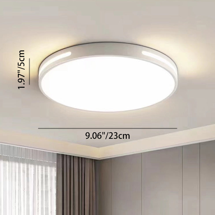 Modern Minimalist Round Acrylic LED Flush Mount Ceiling Light For Living Room