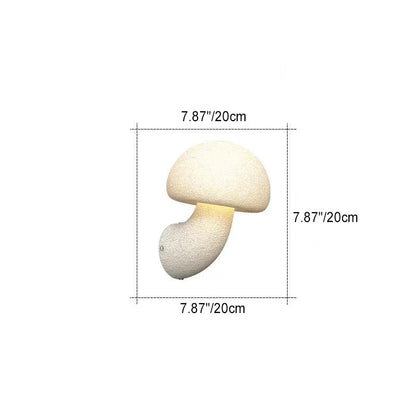 Contemporary Creative Mushroom Resin LED Wall Sconce Lamp For Outdoor