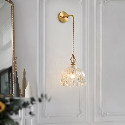 Contemporary Nordic Teardrop Iron Glass 1-Light Wall Sconce Lamp For Living Room
