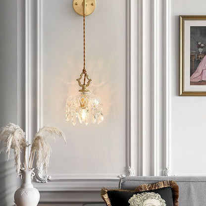 Contemporary Nordic Teardrop Iron Glass 1-Light Wall Sconce Lamp For Living Room