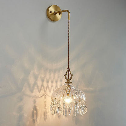 Contemporary Nordic Teardrop Iron Glass 1-Light Wall Sconce Lamp For Living Room