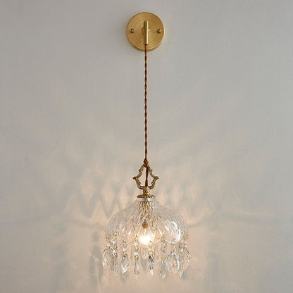 Contemporary Nordic Teardrop Iron Glass 1-Light Wall Sconce Lamp For Living Room