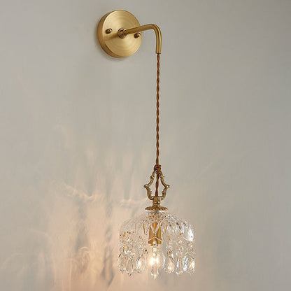 Contemporary Nordic Teardrop Iron Glass 1-Light Wall Sconce Lamp For Living Room