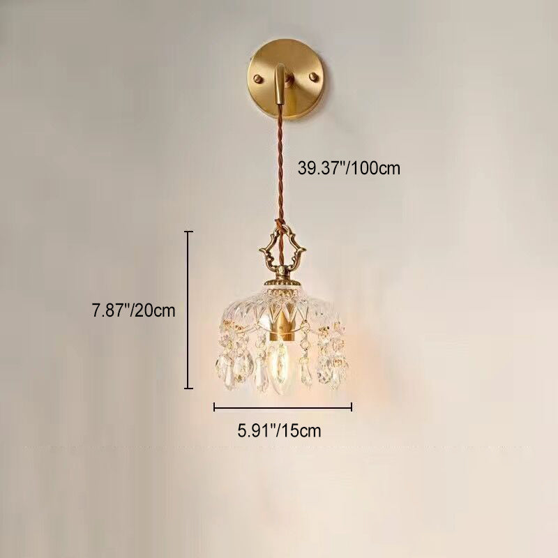Contemporary Nordic Teardrop Iron Glass 1-Light Wall Sconce Lamp For Living Room
