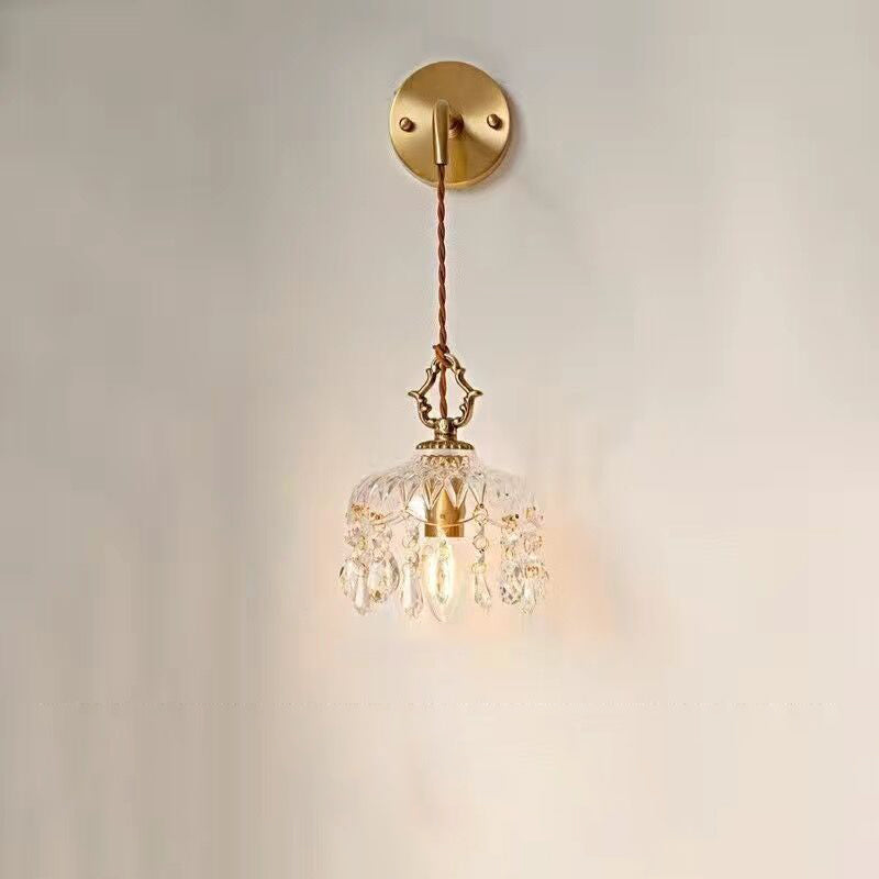 Contemporary Nordic Teardrop Iron Glass 1-Light Wall Sconce Lamp For Living Room