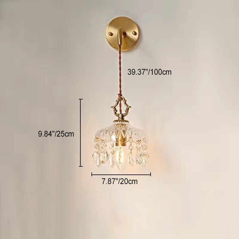 Contemporary Nordic Teardrop Iron Glass 1-Light Wall Sconce Lamp For Living Room