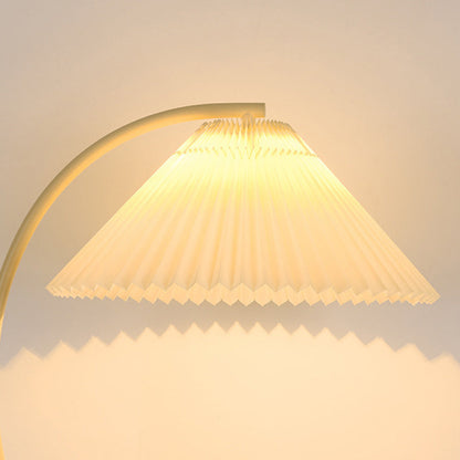 Modern Minimalist Cone Iron Fabric 1-Light Standing Floor Lamp For Living Room