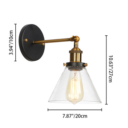Contemporary Simplicity Dome Iron Glass 1-Light Wall Sconce Lamp For Living Room