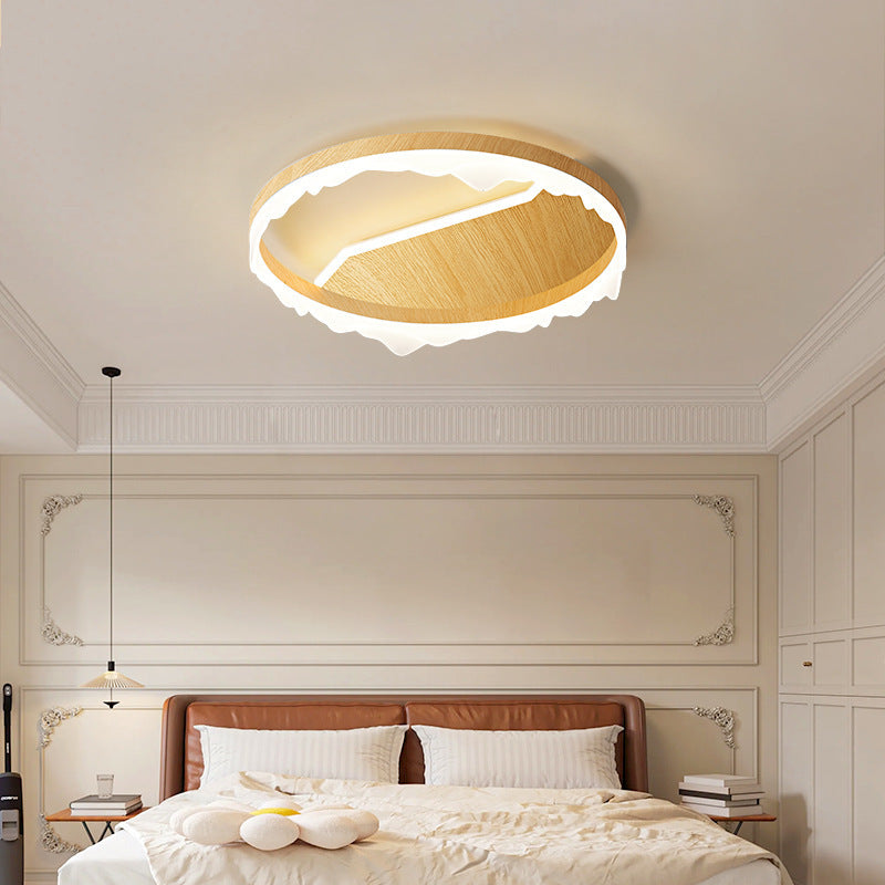 Contemporary Scandinavian Round Iron Aluminum Acrylic LED Flush Mount Ceiling Light For Living Room