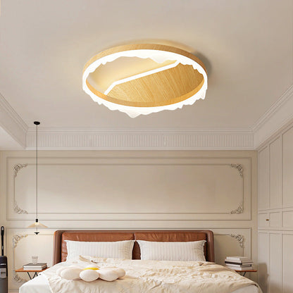 Contemporary Scandinavian Round Iron Aluminum Acrylic LED Flush Mount Ceiling Light For Living Room