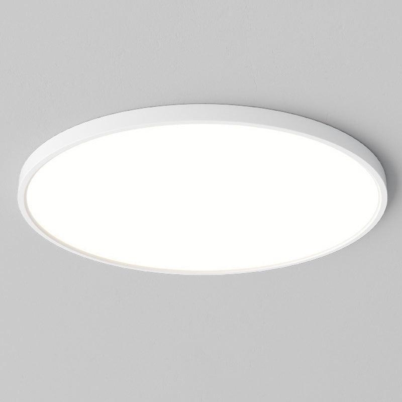 Modern Minimalist Round Plastic Acrylic LED Flush Mount Ceiling Light For Living Room