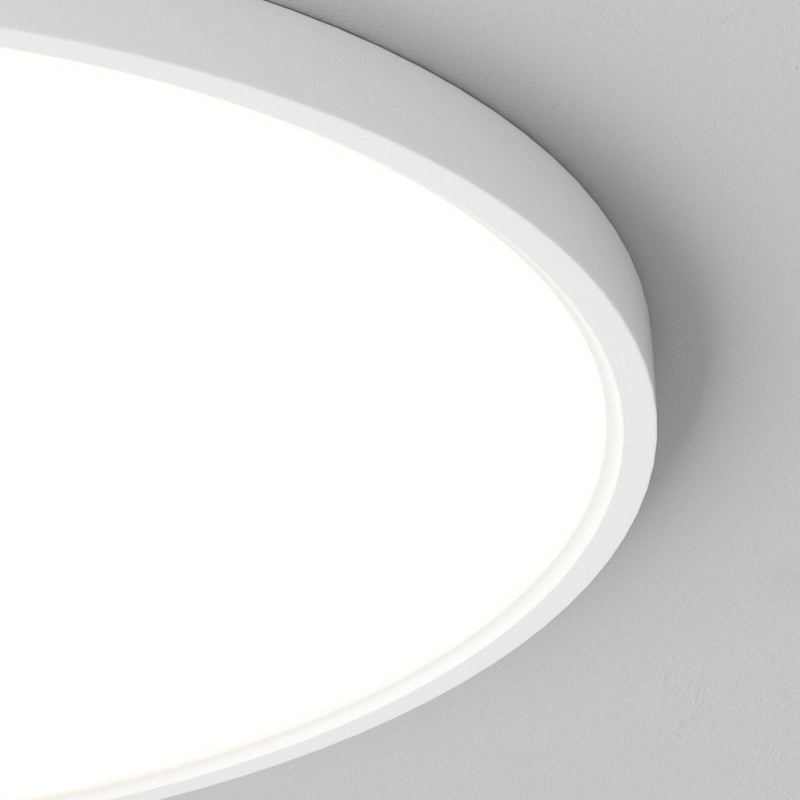 Modern Minimalist Round Plastic Acrylic LED Flush Mount Ceiling Light For Living Room