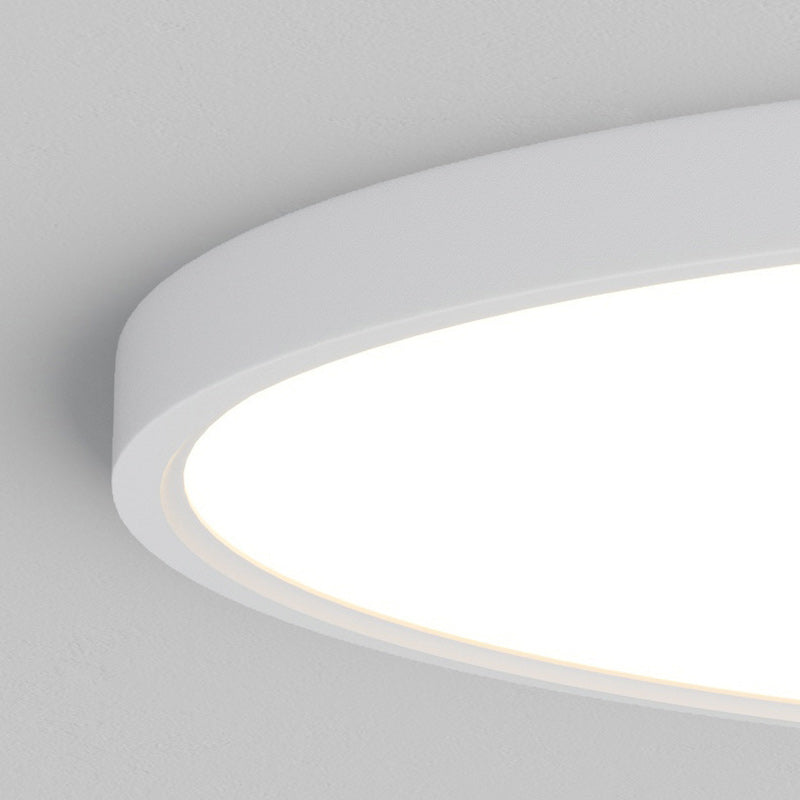 Modern Minimalist Round Plastic Acrylic LED Flush Mount Ceiling Light For Living Room