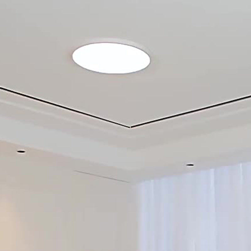 Modern Minimalist Round Plastic Acrylic LED Flush Mount Ceiling Light For Living Room