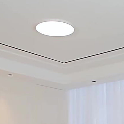 Modern Minimalist Round Plastic Acrylic LED Flush Mount Ceiling Light For Living Room