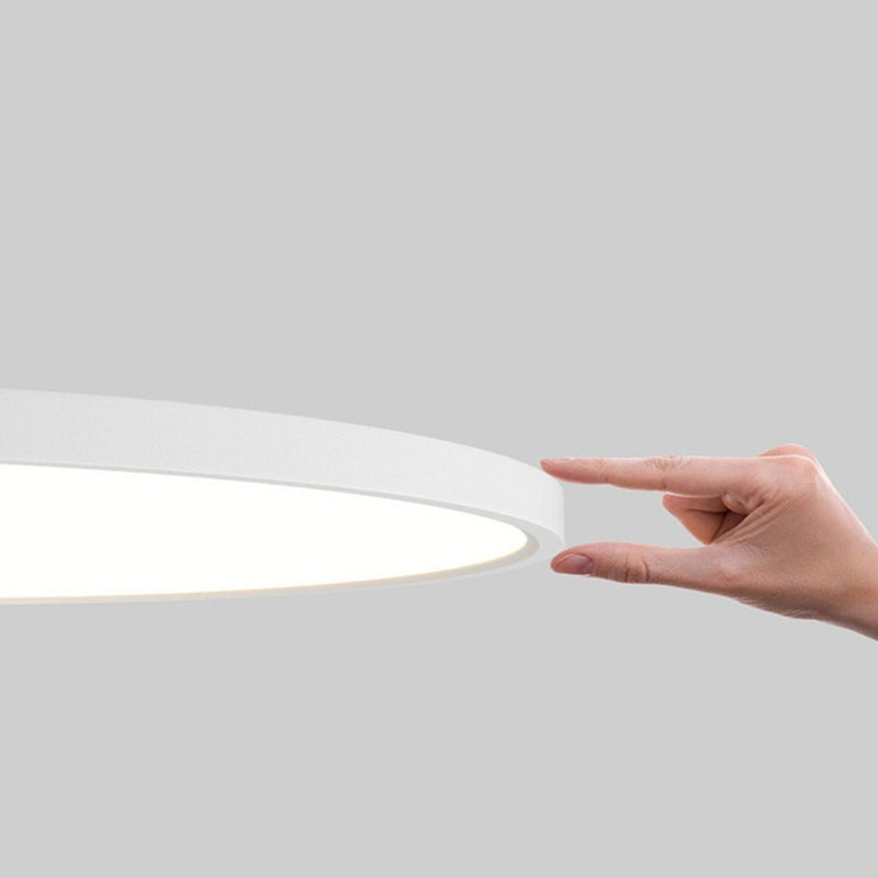 Modern Minimalist Round Plastic Acrylic LED Flush Mount Ceiling Light For Living Room
