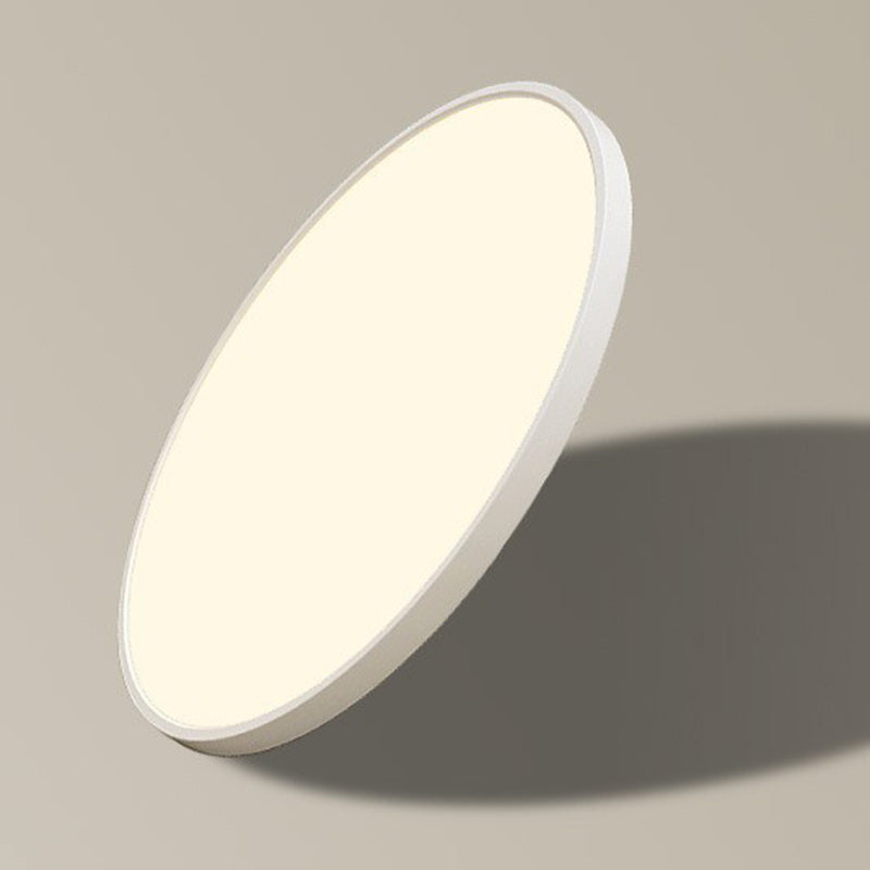 Modern Minimalist Round Plastic Acrylic LED Flush Mount Ceiling Light For Living Room