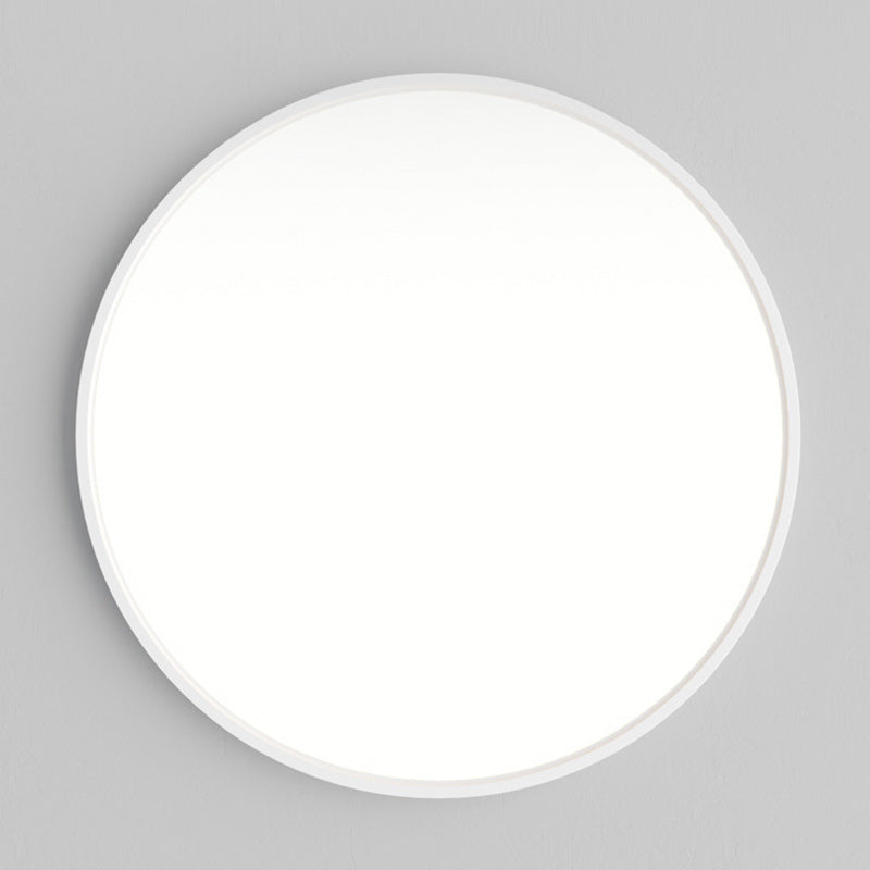 Modern Minimalist Round Plastic Acrylic LED Flush Mount Ceiling Light For Living Room