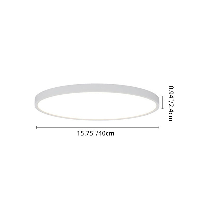 Modern Minimalist Round Plastic Acrylic LED Flush Mount Ceiling Light For Living Room