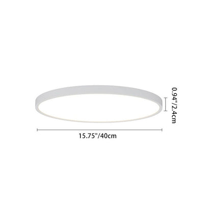 Modern Minimalist Round Plastic Acrylic LED Flush Mount Ceiling Light For Living Room