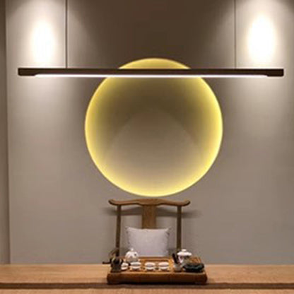 ثريا جزيرة LED مصنوعة من خشب الأكريليك بتصميم عصري بسيط لغرفة المعيشة 