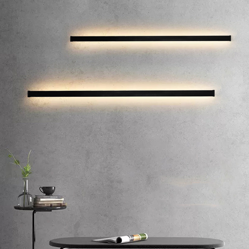Modern Minimalist Stripe Aluminum Acrylic LED Wall Sconce Lamp For Living Room