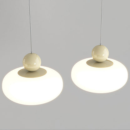 Contemporary Creative Oval Iron Plastic 3-Light Pendant Light For Living Room