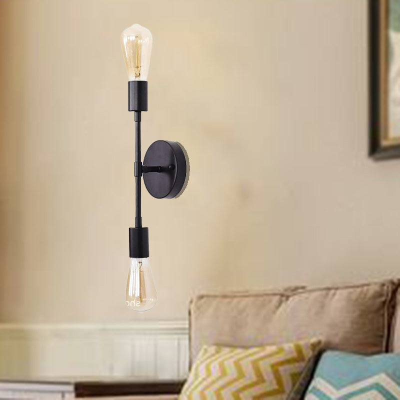 Modern Minimalist Stripe Iron 1/2-Light Wall Sconce Lamp For Living Room