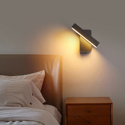 مصباح حائط LED مستطيل الشكل من الألومنيوم والزجاج بتصميم عصري بسيط للحديقة 
