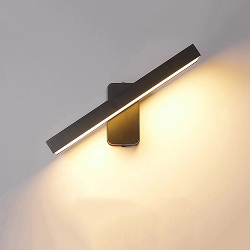 مصباح حائط LED مستطيل الشكل من الألومنيوم والزجاج بتصميم عصري بسيط للحديقة 