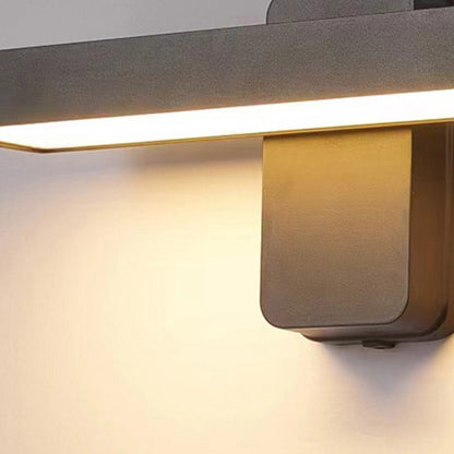 مصباح حائط LED مستطيل الشكل من الألومنيوم والزجاج بتصميم عصري بسيط للحديقة 