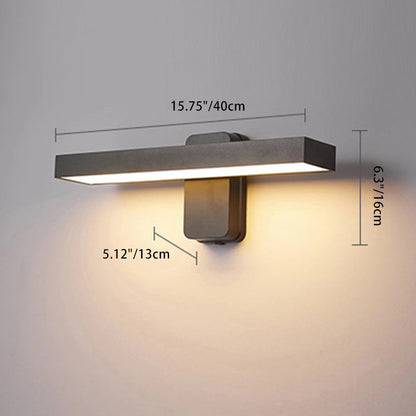 مصباح حائط LED مستطيل الشكل من الألومنيوم والزجاج بتصميم عصري بسيط للحديقة 