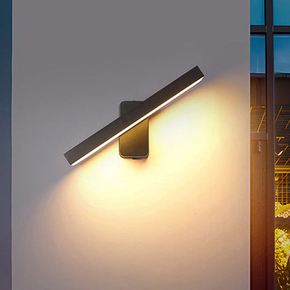 مصباح حائط LED مستطيل الشكل من الألومنيوم والزجاج بتصميم عصري بسيط للحديقة 