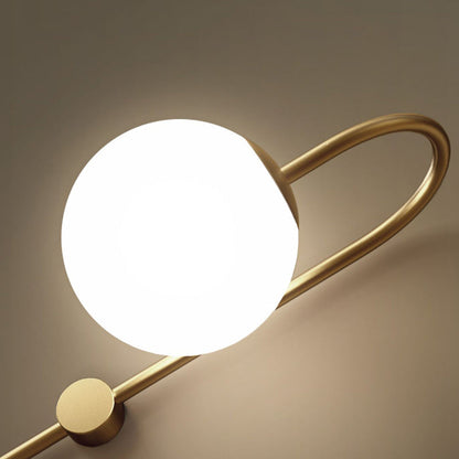 Contemporary Nordic Globe Copper Glass 1-Light Wall Sconce Lamp For Living Room